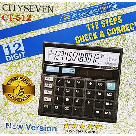 

Kalkulator CT-512 12 Digit Calculator Check & Correct Dual 2 Power Kalkulator Layar 12 Angka