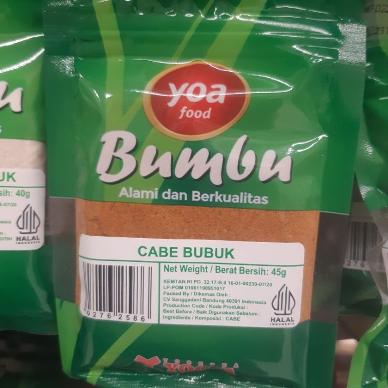 

Produk Supermarket _ Yoa Cabe Bubuk 45 Gram Chili Powder