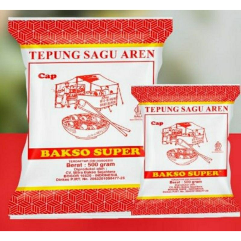 

Tepung Sagu Aren Tepung Bakso 500 gram Cap Bakso Super