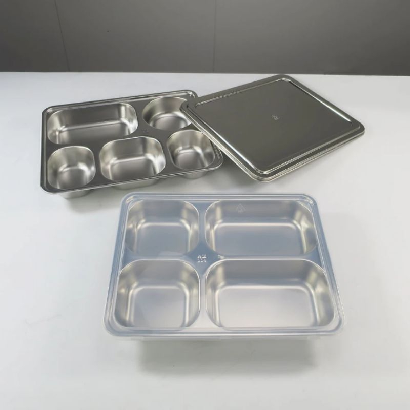 FOOD TRAY SUS304 TUTUP STAINLESS & TUTUP PLASTIK