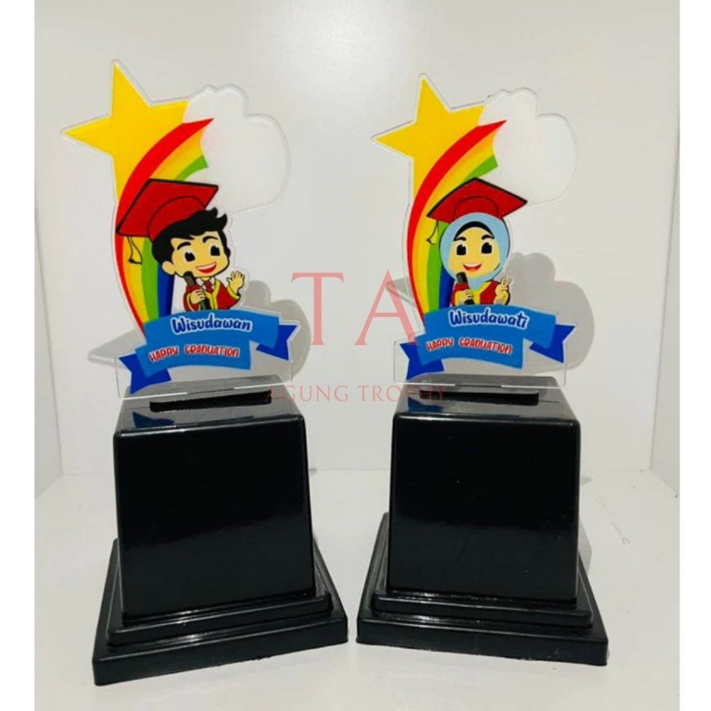 Piala Wisuda TK Piala Wisuda Anak anak Custom Plakat Wisuda Anak