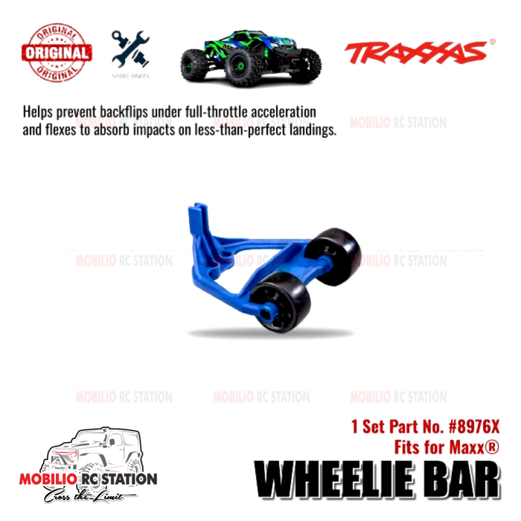Traxxas Part #8976X Wheelie Bar Blue for RC Maxx Monster Truck