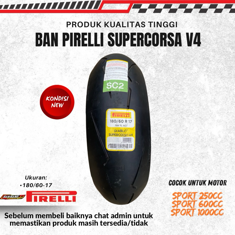 Ban Motor Sport ZX,R6,CBR,GSX,Ducati Pirelli Diablo SuperCorsa V4 180/60-17