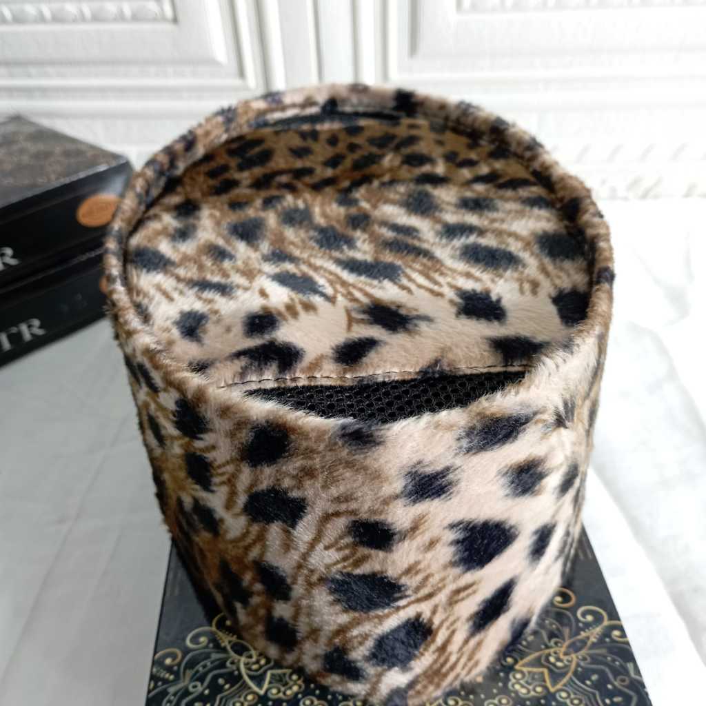 PREMIUM EKSKLUSIF PECI SONGKOK KOPIAH TERBARU MOTIF BULU MACAN LEOPARD HABIB BAHAR MODEL AC TINGGI 9