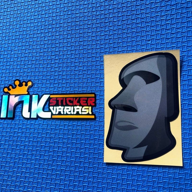 Sticker stiker Emblem Emot Batu Emoji Batu Timbul