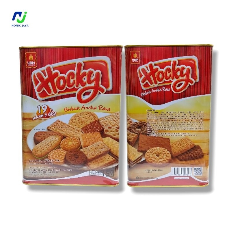 

UBM Biscuit Hocky Assorted Biscuit Kaleng 700g(BISKUIT ANEKA 19 MACAM&RASA)