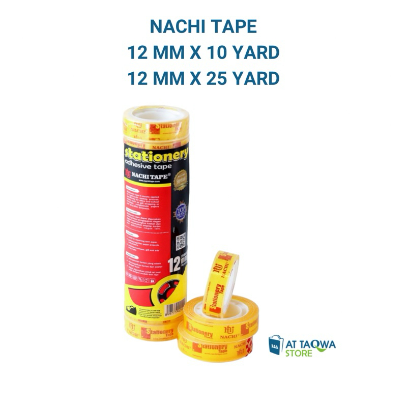 

Solasi / Isolasi / Selotip NACHI 12 mm x 10 / 25 Yard