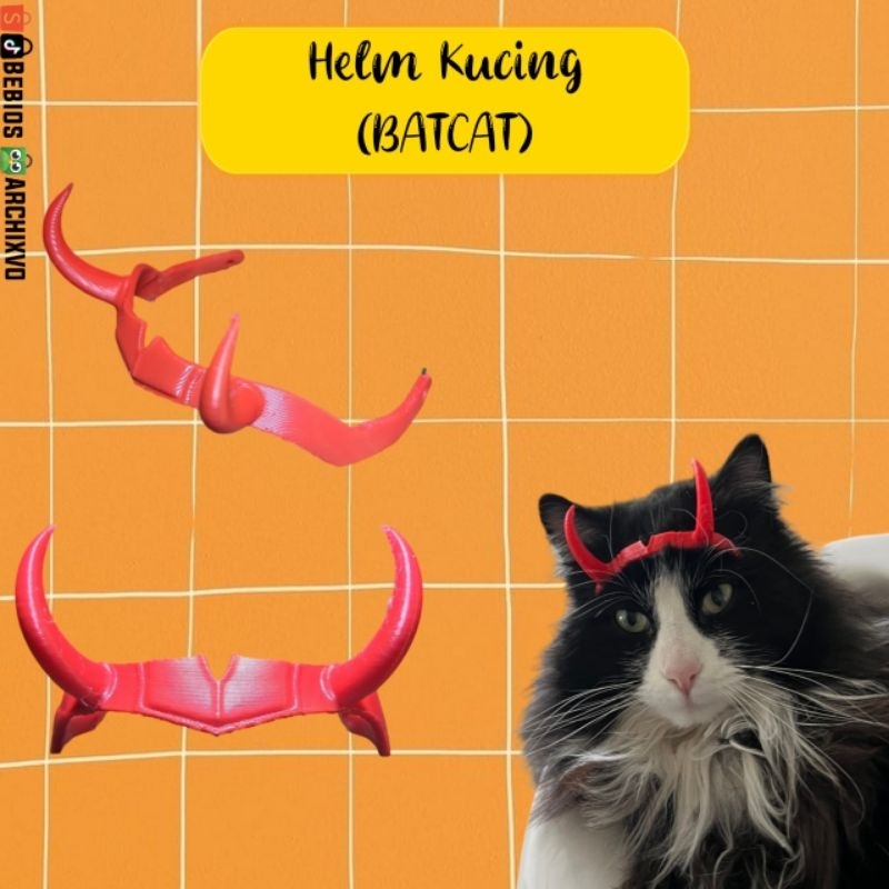 Helm/Topi Lucu Untuk Kucing - Half Crown LokiCat