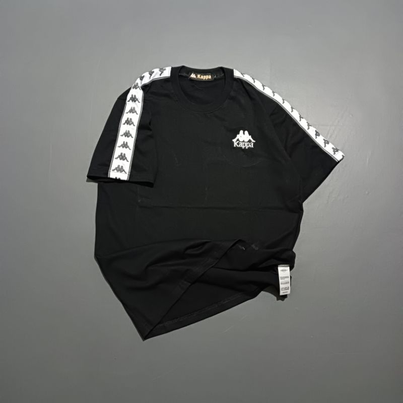 BAJU KAOS KAPPA TAPPED BLACK