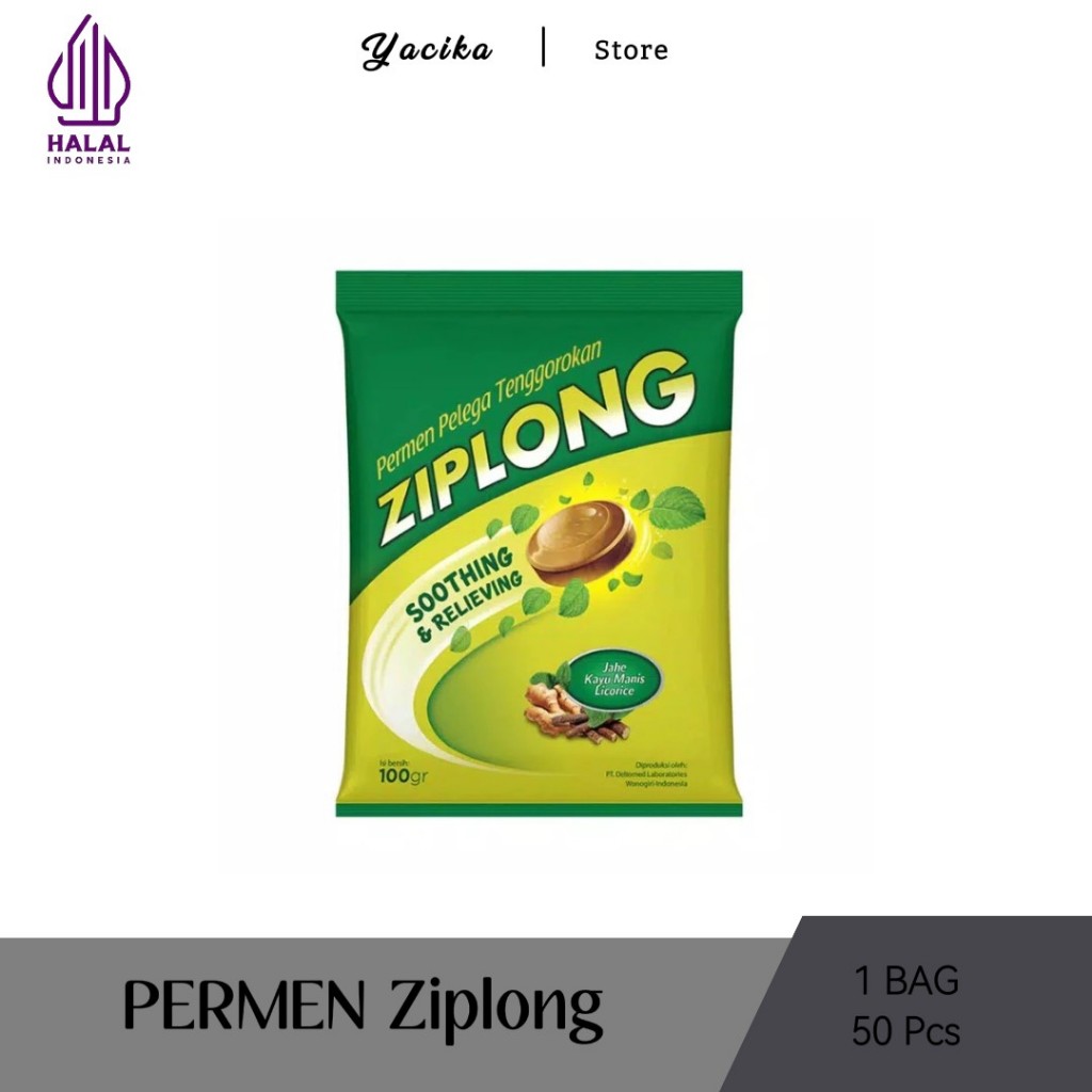 

Permen Ziplong Bag 50 Butir - Permen Mint Licorice Melegakan Tenggorokan