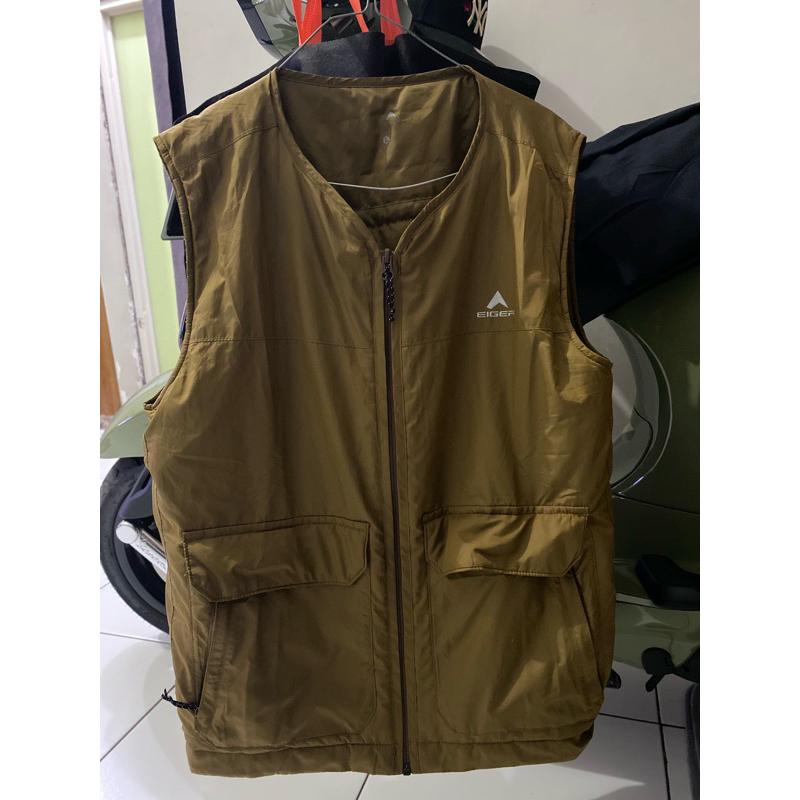 Jaket Rompi Original Eiger Malanae Vest Warm Brown Size L