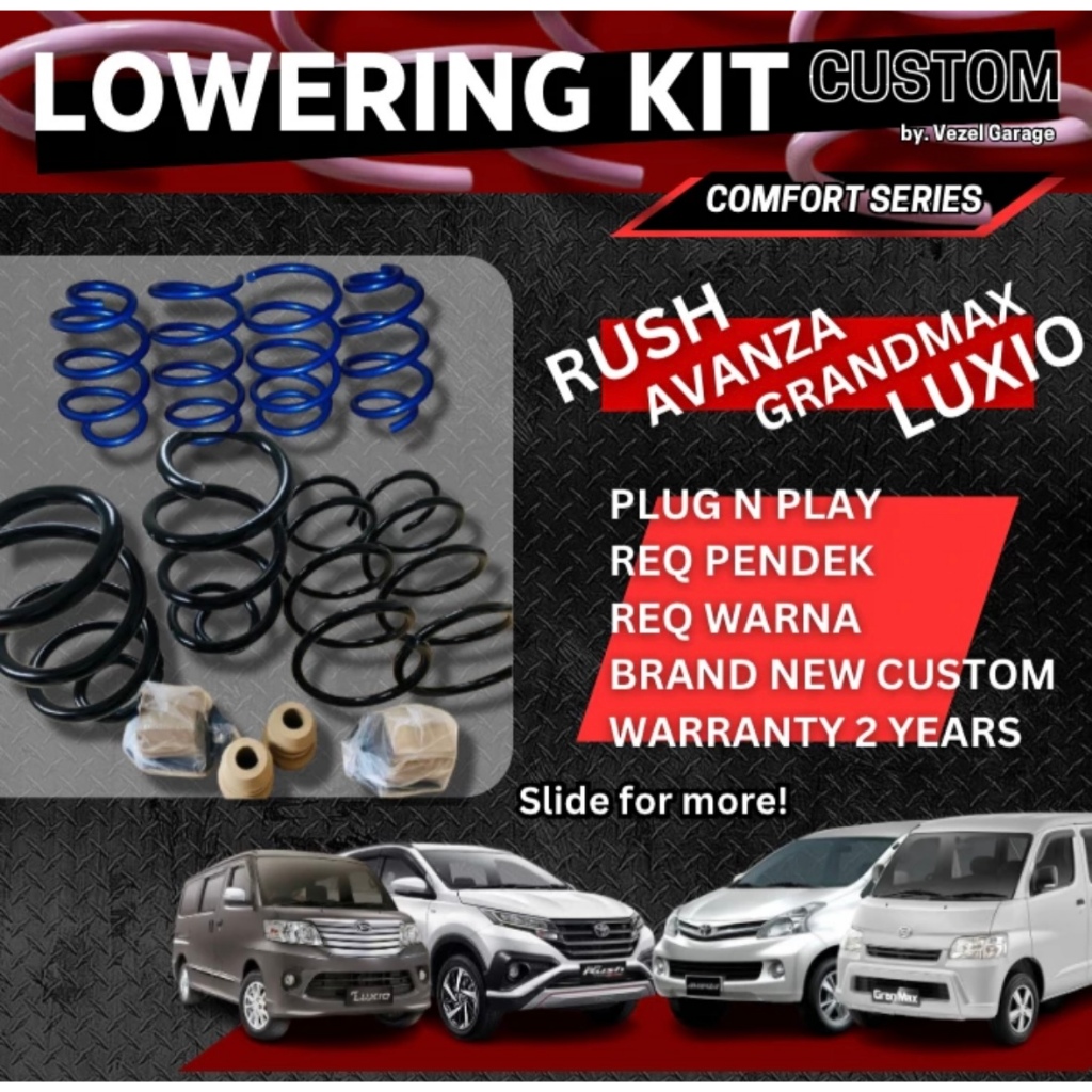 Paket LoweringKit+Stoper (Avanza,Rush) Per Empuk not eibach tein hnr