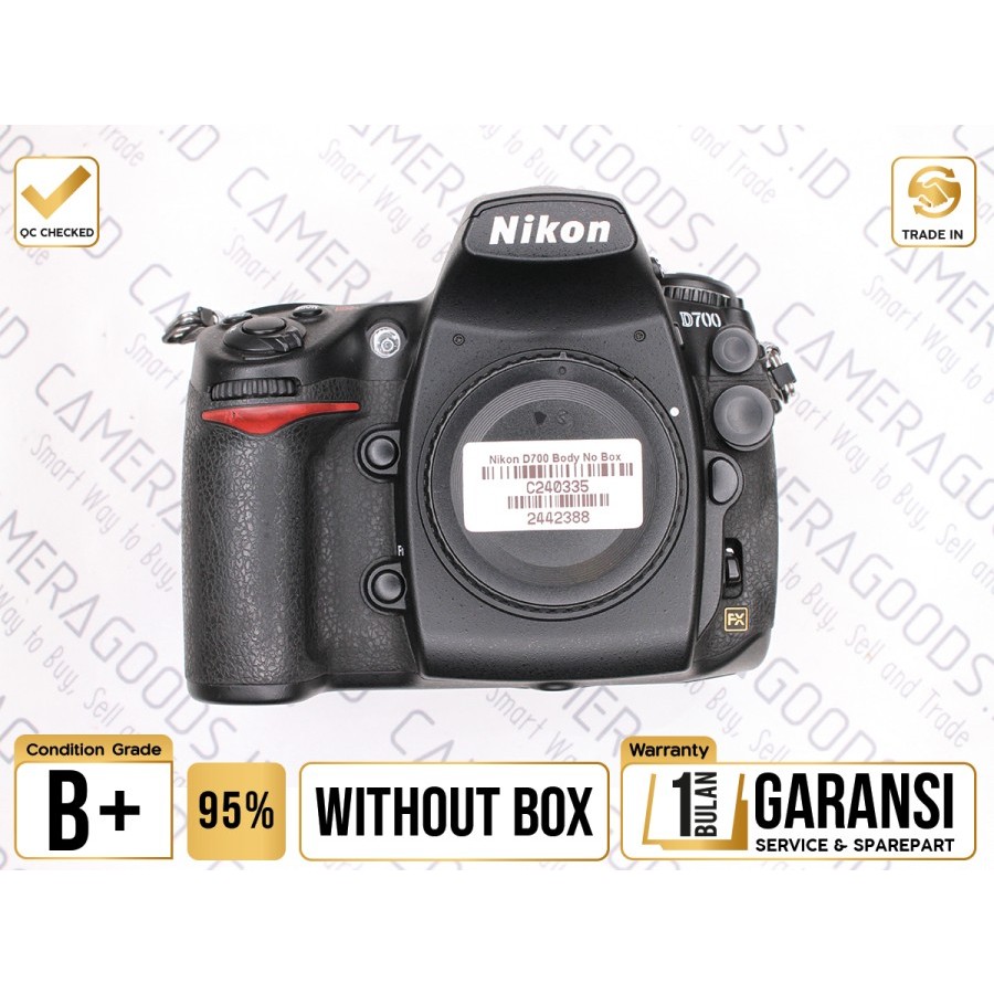 Nikon Camera D700 DSLR Full Frame Body Only Kamera Profesional Used Second- Grade B+ - C240335