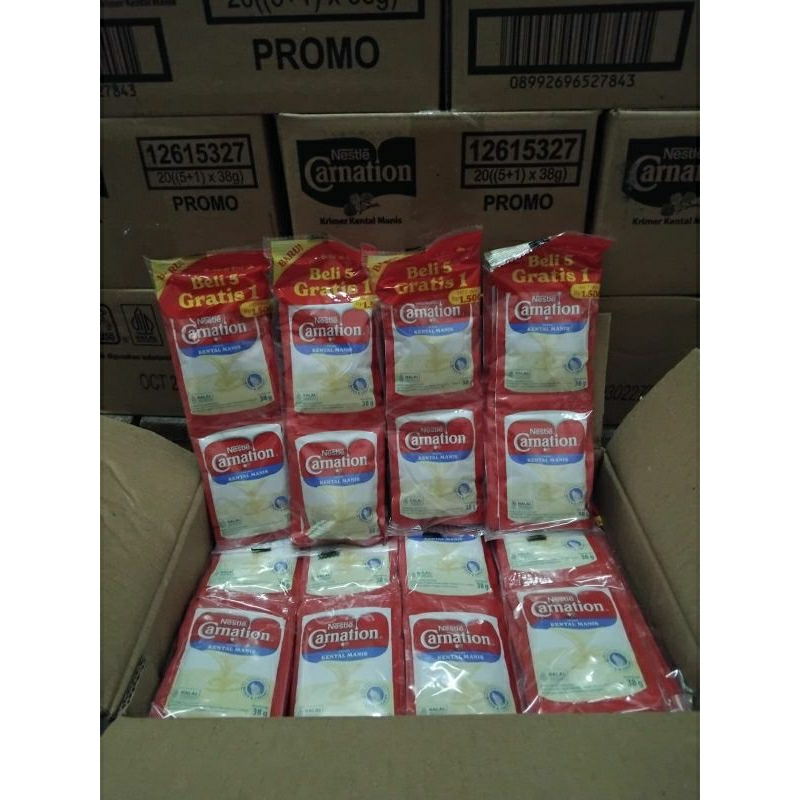 

carnation SASET 38gr isi 5 gratis 1 original