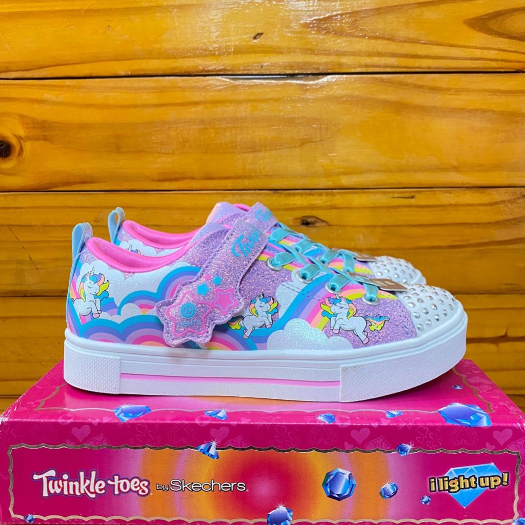 SEPATU SKECHERS ANAK-ANAK PEREMPUAN SKECHERS KIDS S LIGHT TWINKLE SNEAKER GIRL BERLAMPU PINK ORIGINA