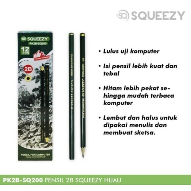

Pensil 2B Squeezy SQ-200 (1 lusin)