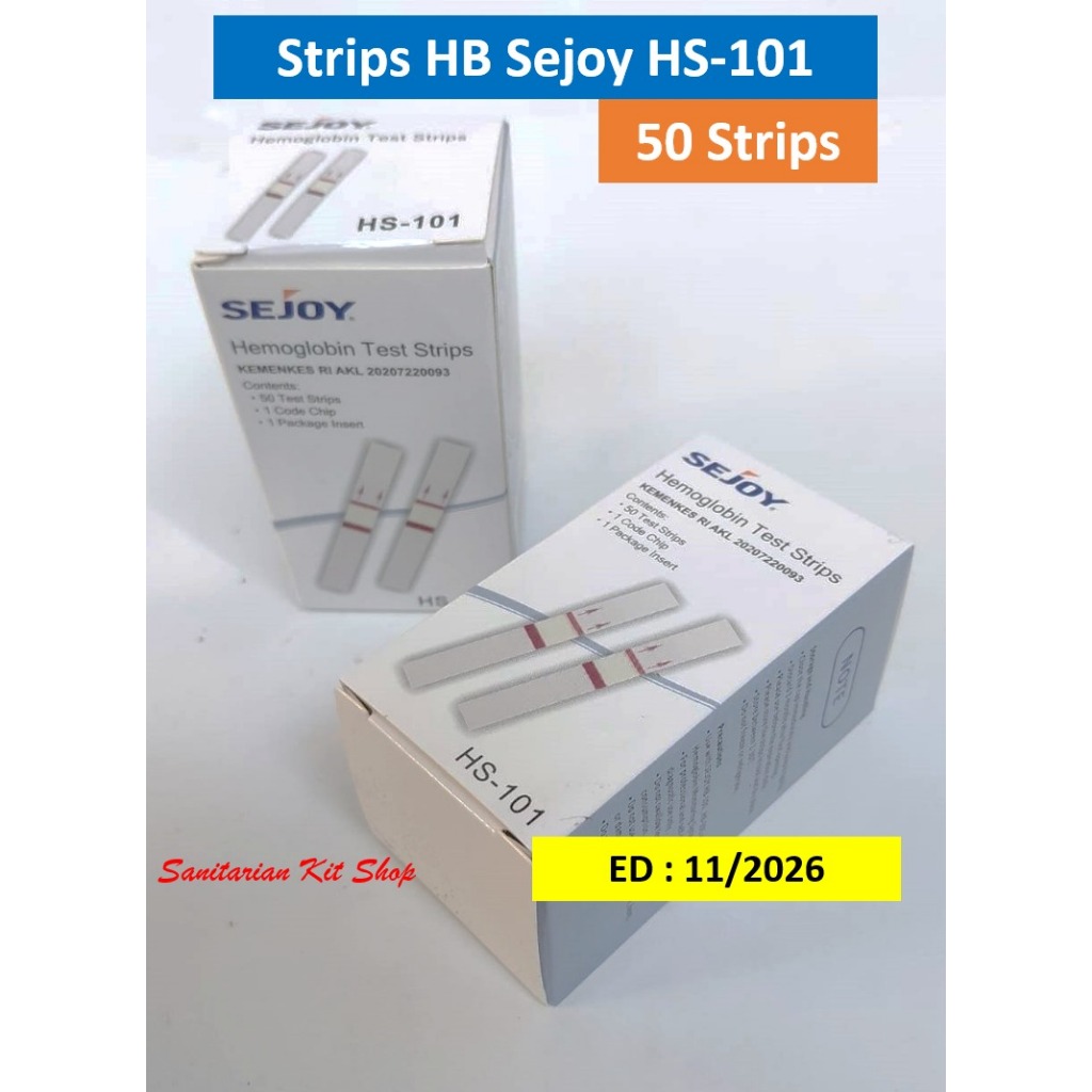 Strips Hb Meter Sejoy HS 101, Reagent HB Meter Sejoy (50 test dan Chip)