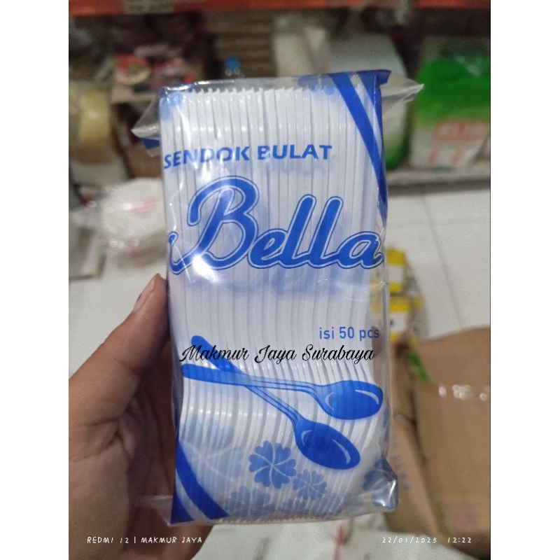 (50 pc) Senndok Bulat Bella/Sendok Luxor sp bulat/Sendok Dawet/Sendok Es Buah/Sendok Sup/Sendok Seda