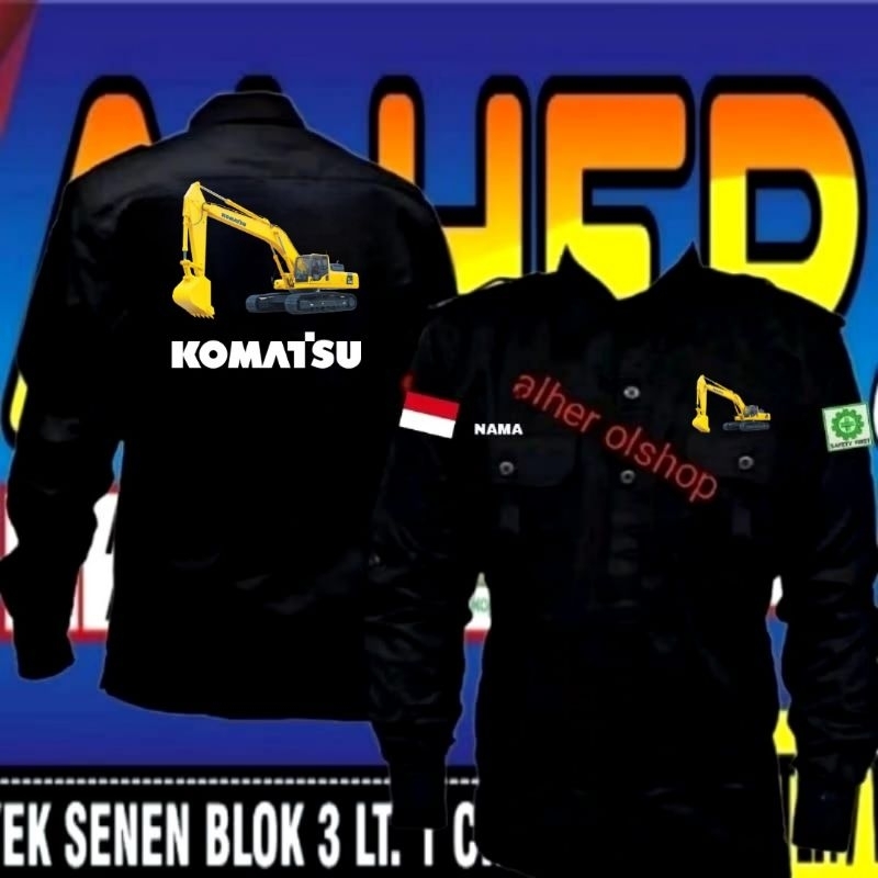 kemeja Komatsu baju Komatsu seragam Komatsu Pdh Komatsu kemeja kerja Komatsu baju kerja Komatsu sera