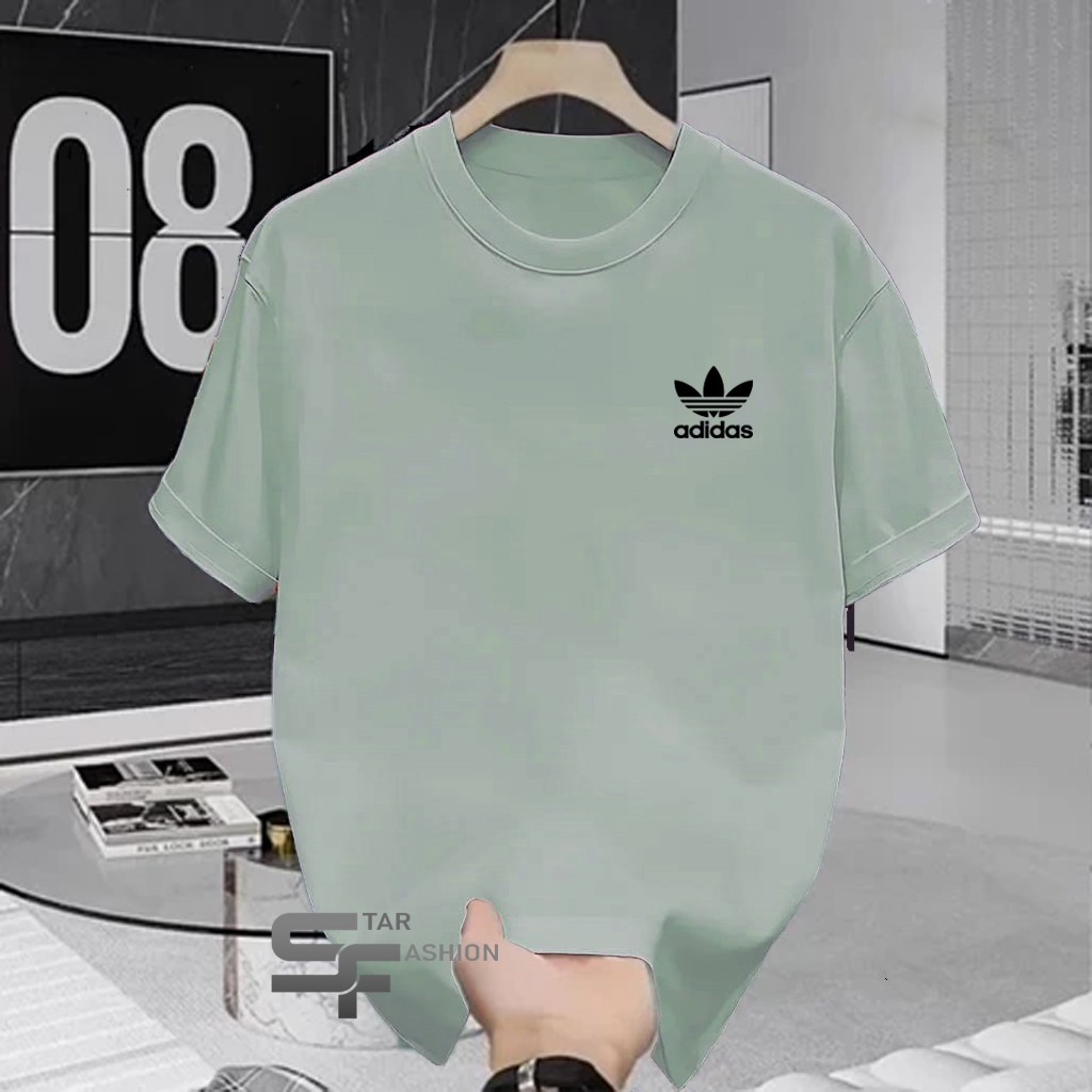 Kaos Pendek Addas Bunga Motif Hitam Kaos Atasan Pria Wanita S M L XL XXL Premium Unisex