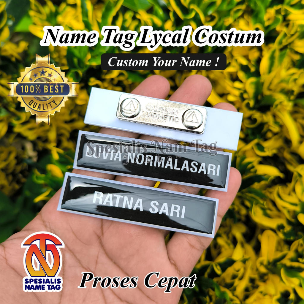 

HARGA SATUAN Papan Nama Name Tag Nama Dada Akrilik Resin Mewah Glass