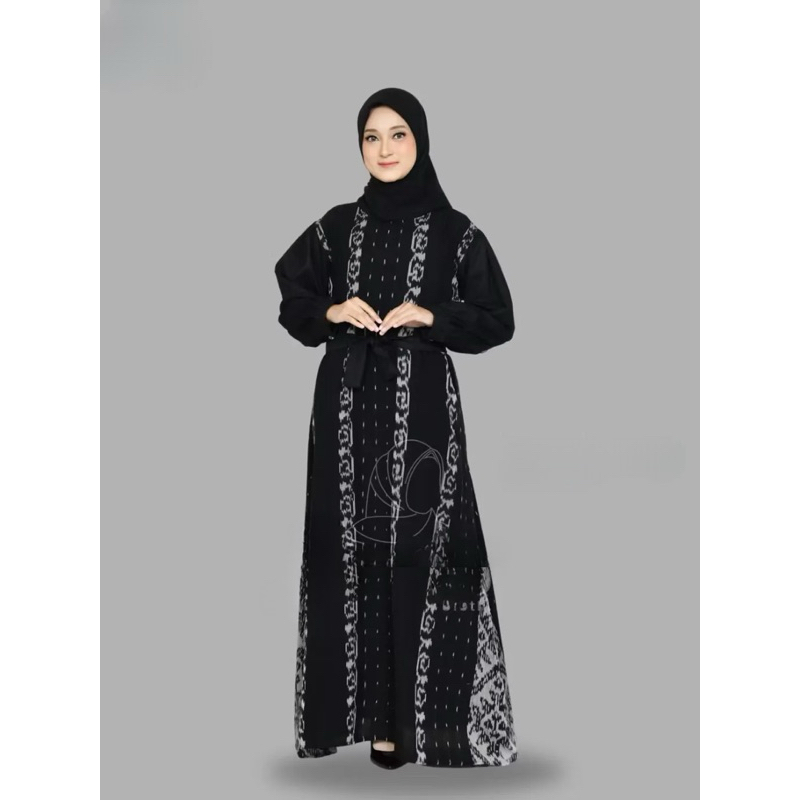 GAMIS TENUN PADMA - BAJU TENUN LONG DRESS PADMA - GAMIS LEBARAN - LONG DRESS PADMA