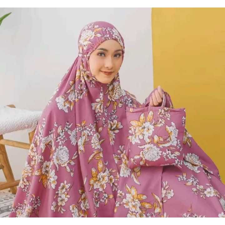 MUKENA MOTIF KEKINIAN / MUKENA BUNGA SAKURA / MUKENA LEBARAN TERMURAH / MUKENA TRAVELING 2 IN 1