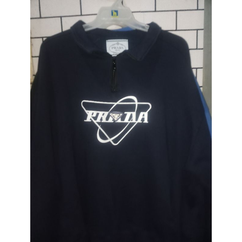 Crewneck halfzip prada