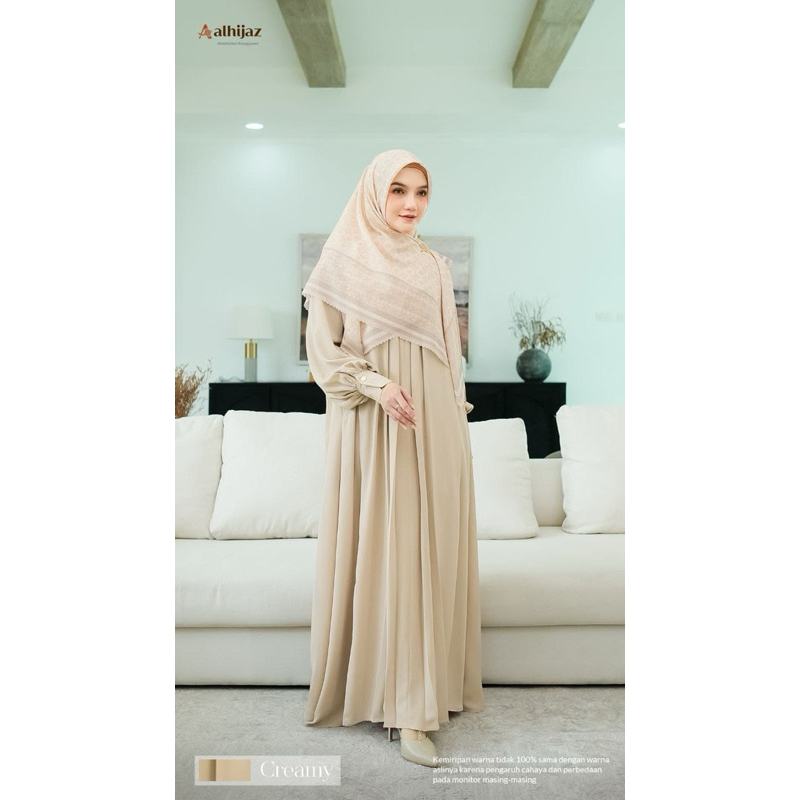 (READY STOK) Dress Khalisa by Alhijaz set scarf