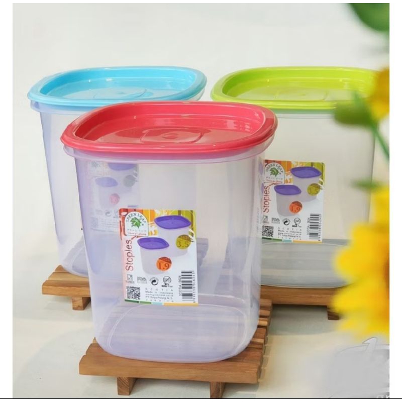 Toples 1900 ml Scotia Green leaf / Toples Segi Tebal green leaf 1.9 Liter Scotia