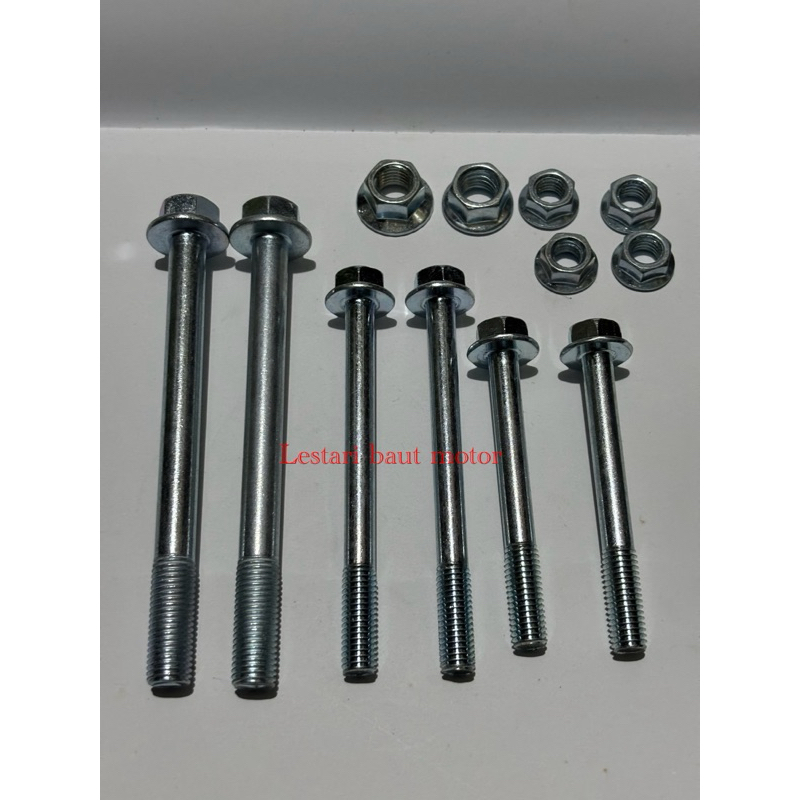 baut pangkon mesin mesin tiger/ baut + mur dudukan pangkon mesin honda tiger / penyangga mesin honda