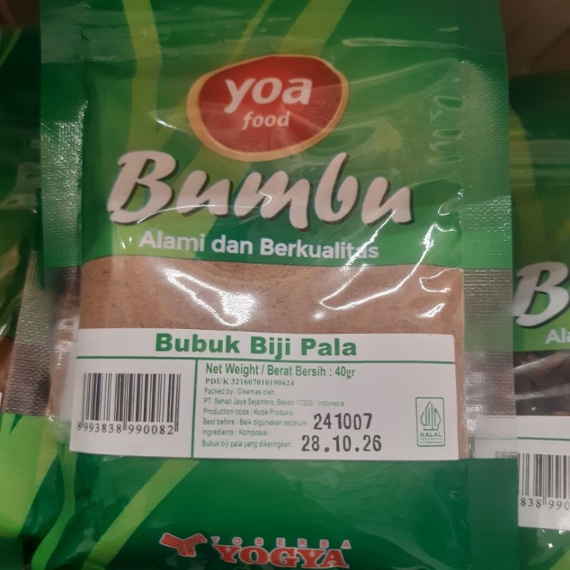 

Produk Supermarket _ Yoa Bubuk Pala 40 Gram