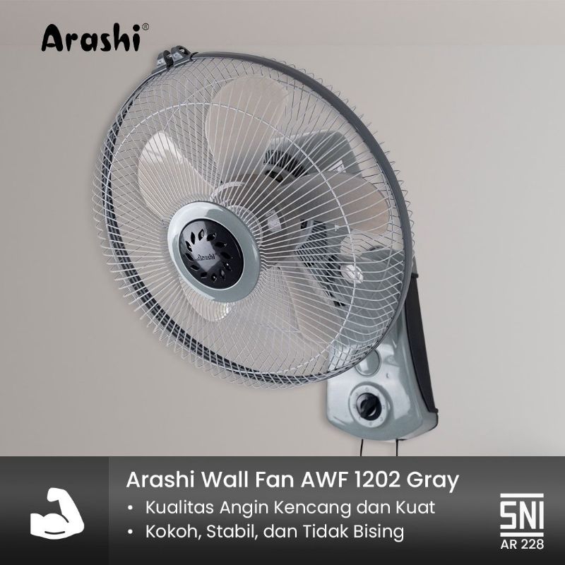 Arashi Kipas Angin Dinding  AWF 12 inch