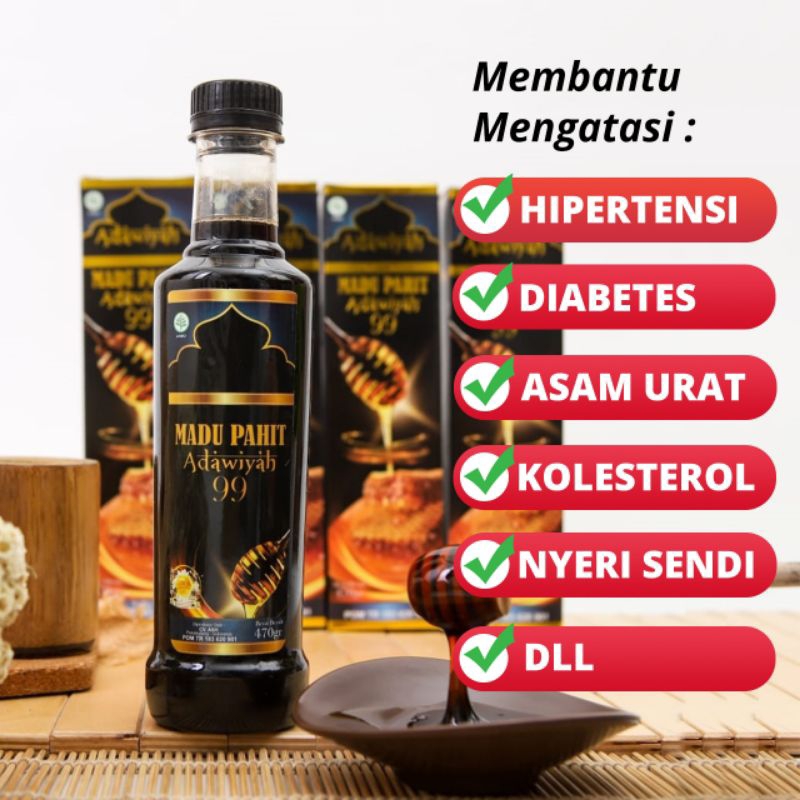 

Madu Hitam Pahit Asli Multiflora Sambiloto Premium 100% Alami Pure Natural Raw Honey Minuman Herbal