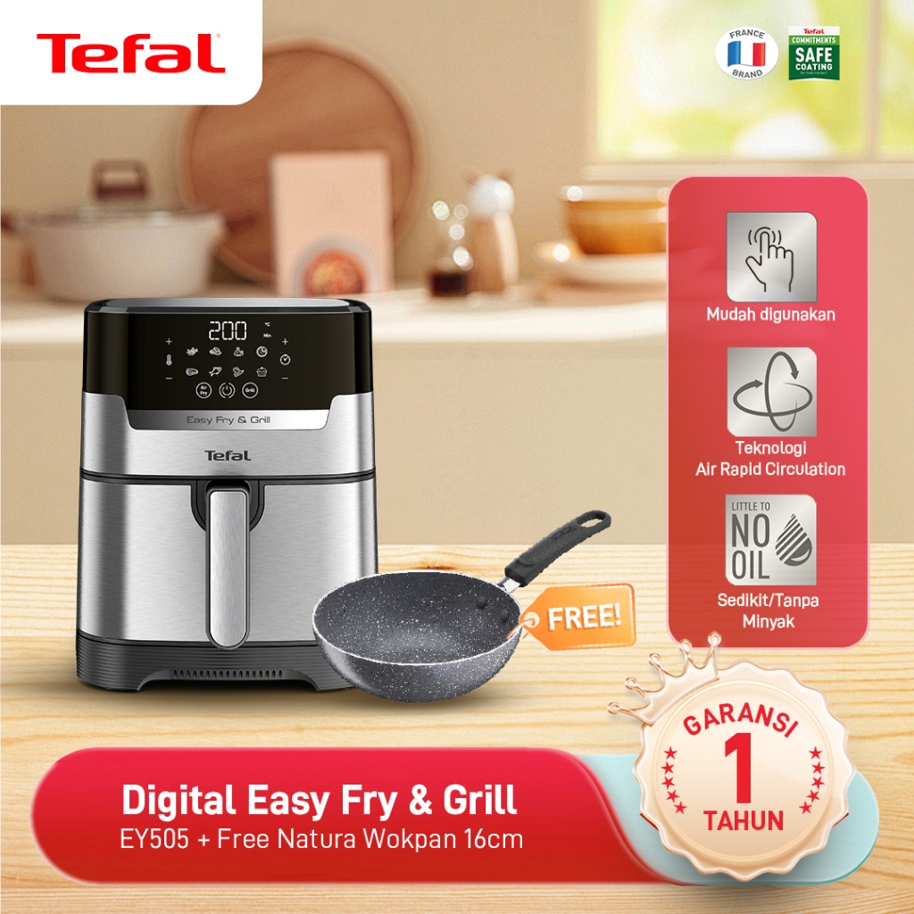 Tefal Easy Fry & Grill Precision EY505 - Penggorengan Deep Fryer Oven