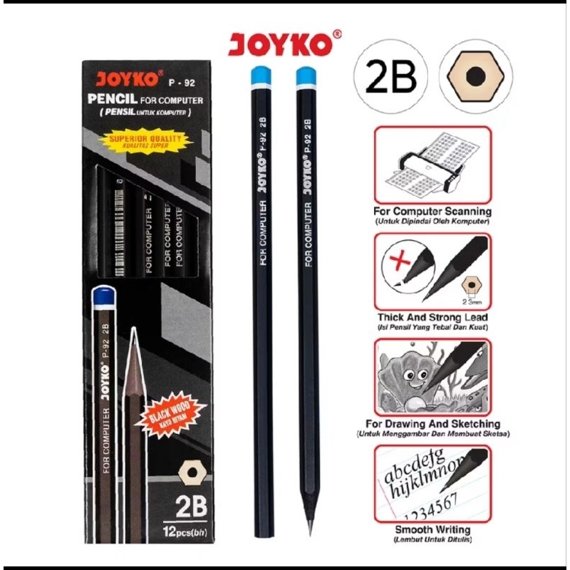 

Pencil Pensil Joyko P-92 2B - 1 PCS