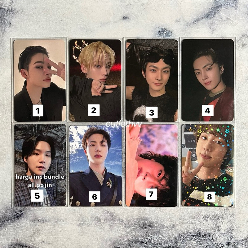 [SALE] PC OFFICIAL BTS ENHYPEN JIN SUGA YOONGI JAY JUNGWON SUNOO NI-KI ENGENE ZONE ENZONE FATE+ JAKA