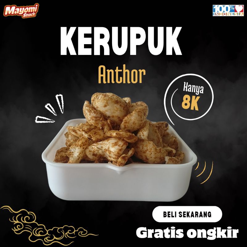 

Kerupuk Anthor Glopot Premium Khas Tegal Renyah dan Gurih