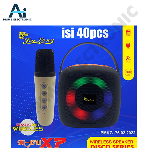 ORIGINAL JINLONG JL 1711 X7 Mini Speaker Bluetooth Portable FM Radio
