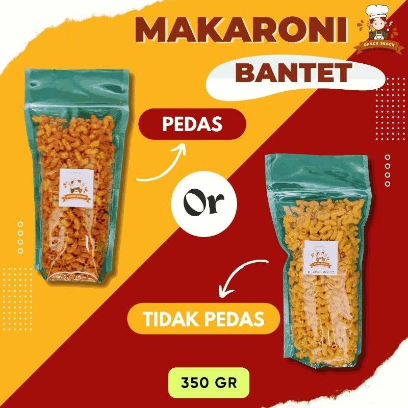 

MAKARONI BANTET DAUN JERUK 350 GR POUCH- Grace Snack