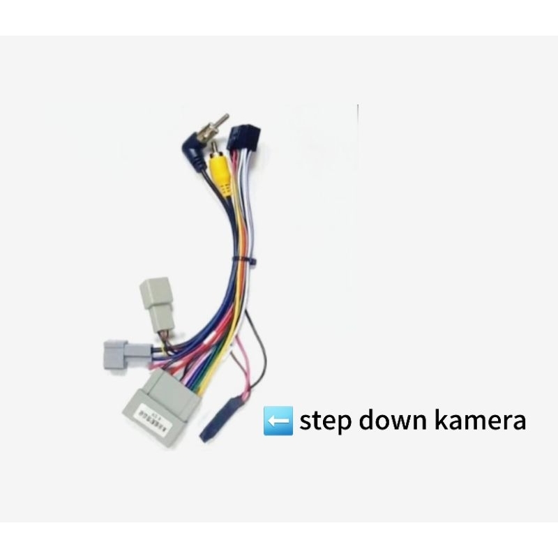 Kabel Soket PNP Head Unit Android Honda Brio BRV Mobilio AC Digital HRV Baru Stepdown Kamera Mundur 