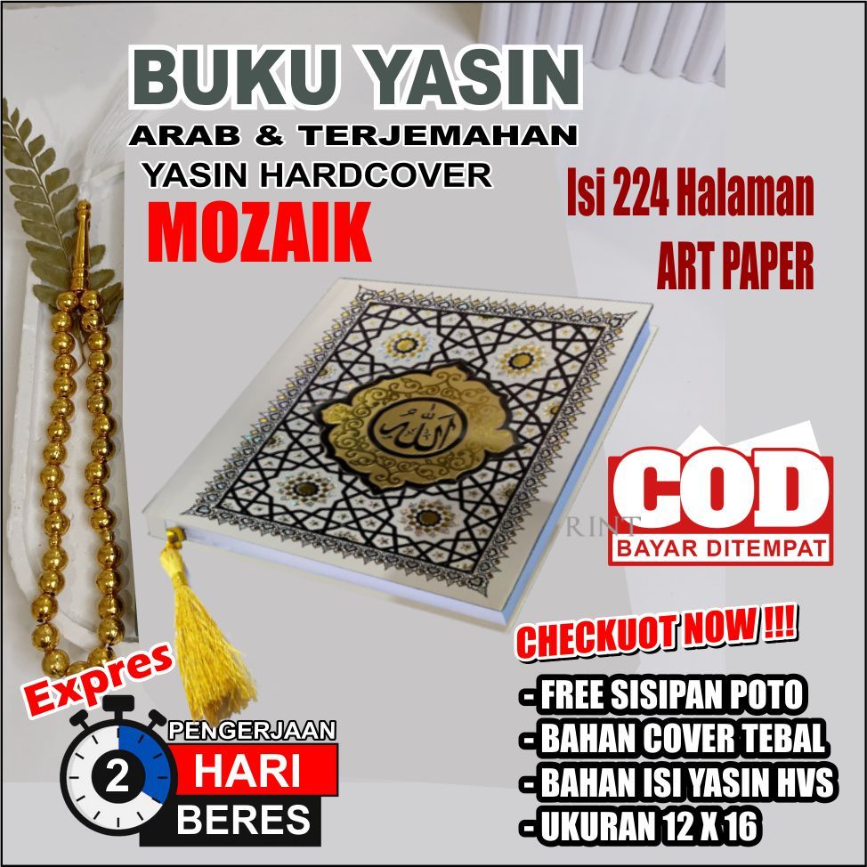 Buku Yasin Hardcover MOZAIK 224 Halaman