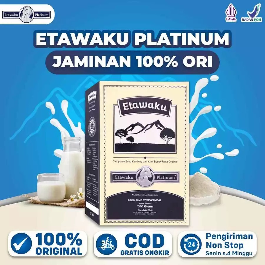 

ETAWAKU PLATINUM - Susu Kambing Etawa Bubuk Plus Krimer Nabati 200gr