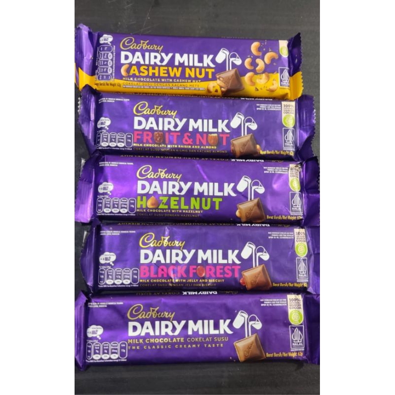 PROMO 1 paket isi 2pcs Coklat Dairy Milk cadburry 62gr