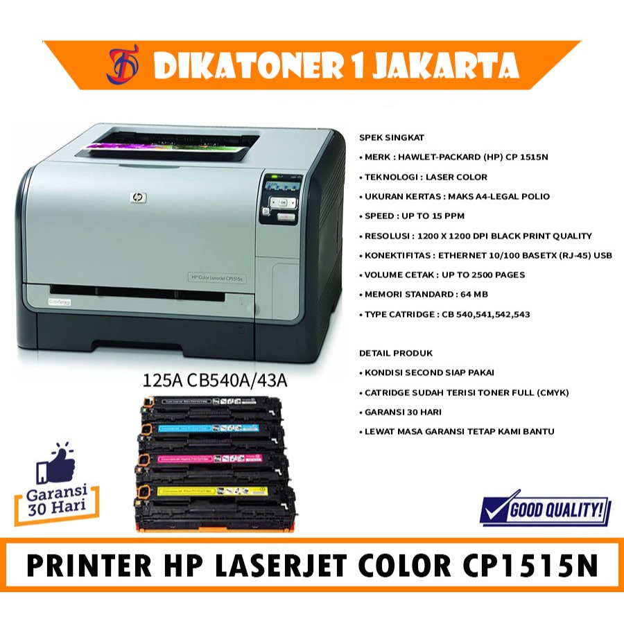 Printer HP Color LaserJet CP1515n | Printer Laser Color A4