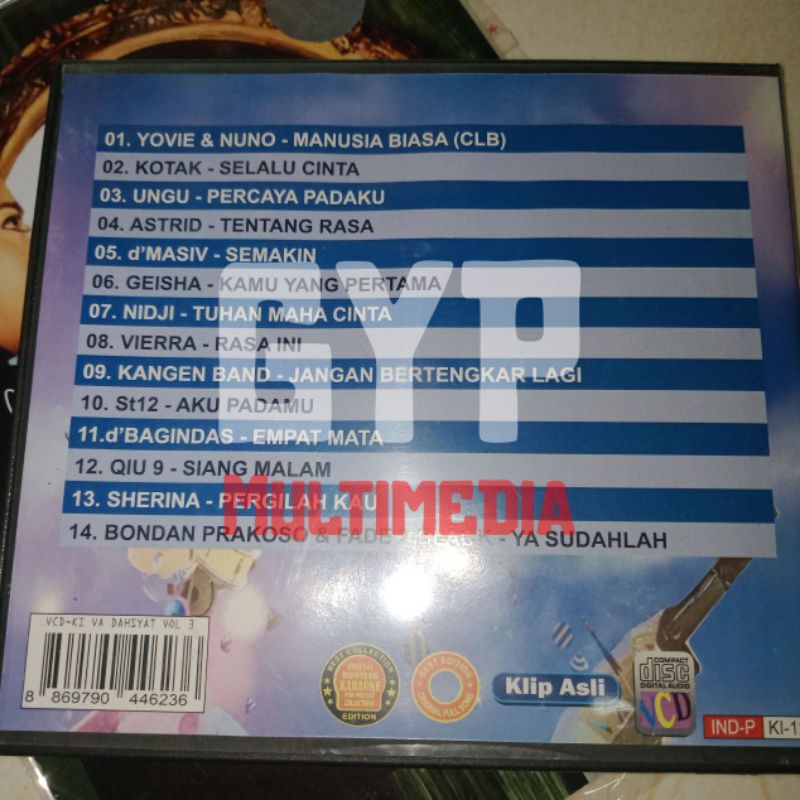 VCD Dahsyat Vol 3 - karaoke dan ada gambarnya