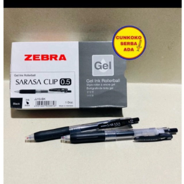 

PULPEN ZEBRA SARASA CLIP 0.5 MM DAN 0.7 MM / 1 BOX ISI 12 PCS