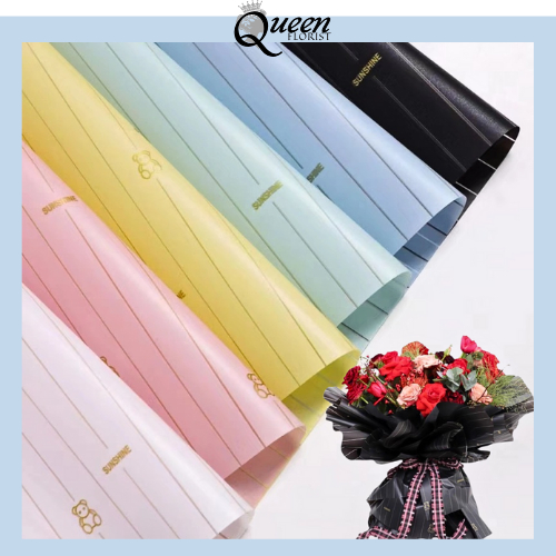 

Kertas Buket Bunga Flower Wrapping Cellophane Bear Waterproof Florist 6096