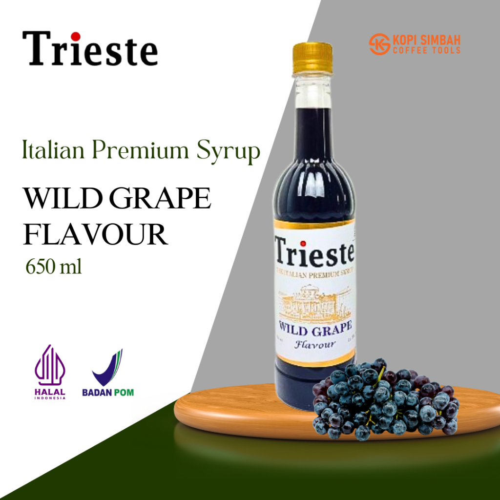 

Syrup Trieste Rasa WILD GRAPE Sirup Minuman Bartender Premium Italia Sirup Flavoured Minuman