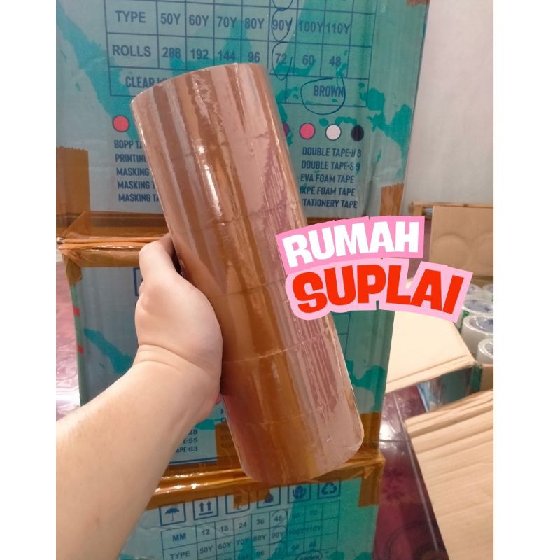 

Slop) Lakban Coklat Seven Star 100 yard 45 mm isi 6 pcs. Lakban coklat murah